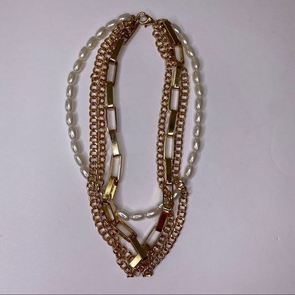 Steve Madden multi layer gold necklace NWT - Picture 6 of 7